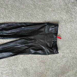 Black Faux Leather Leggings SPANX